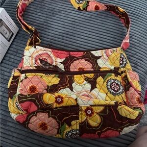 Vera Bradley Colorful Floral Quilted Shoulder Bag